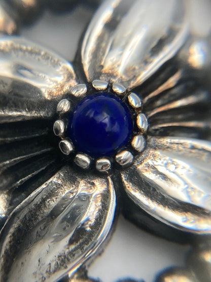 GEORG JENSEN ジョージジェンセン 1998年 ヘリテージ イヤーネックレス SV925 ラピスラズリ 中古 D4