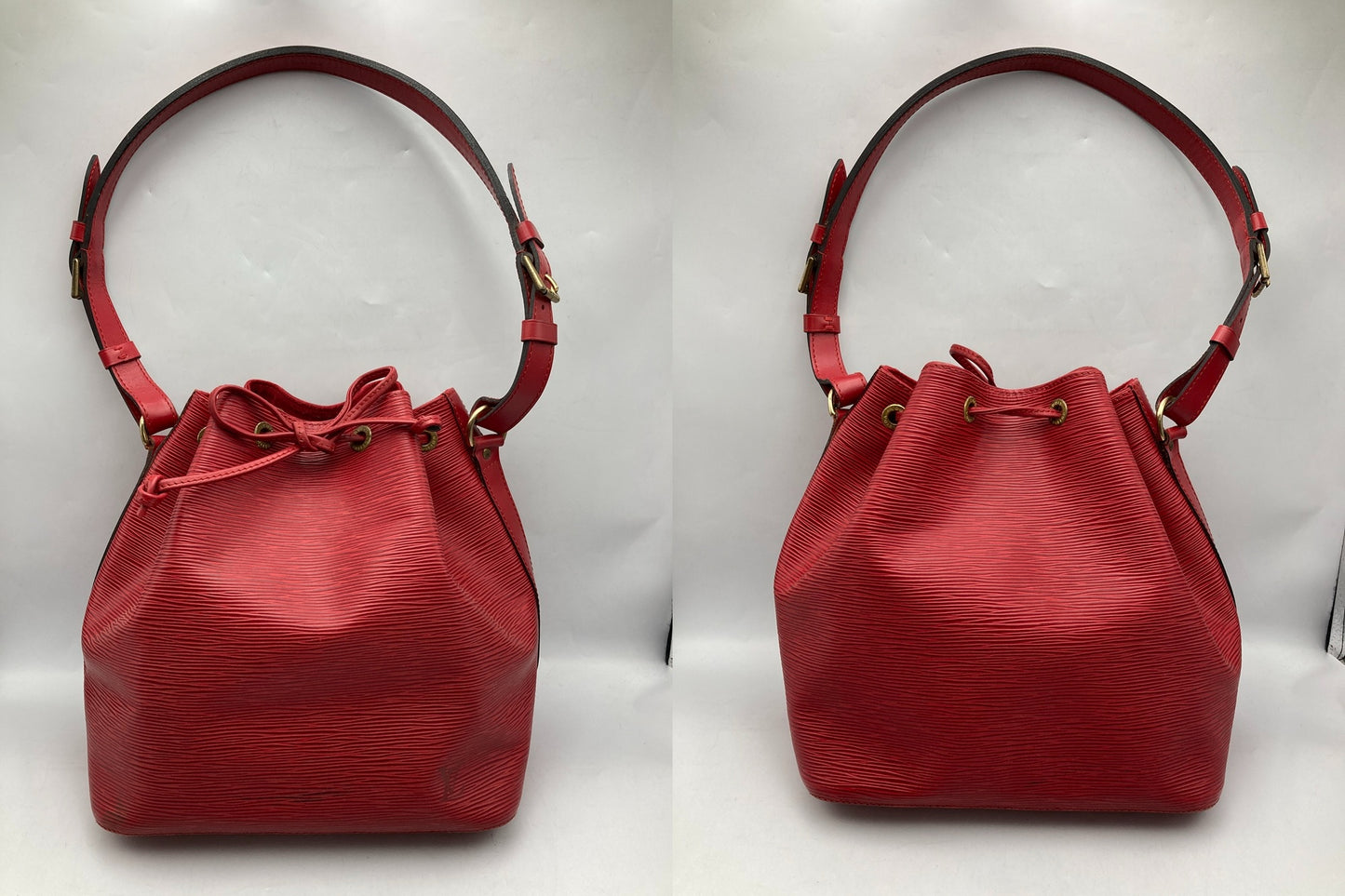 LOUIS VUITTON ルイヴィトン エピ プチ・ノエ 巾着 ショルダーバッグ カスティアンレッド M44107 中古 D4