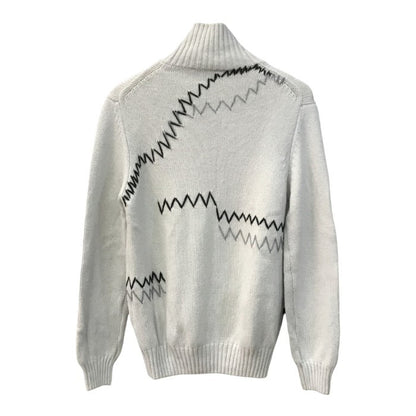 EMPORIO ARMANI エンポリオアルマーニ ニットトップス メンズ アルパカ セーター ハイネック オフホワイト S(180)サイズ 6L1MV8 1M07Z 中古 T1