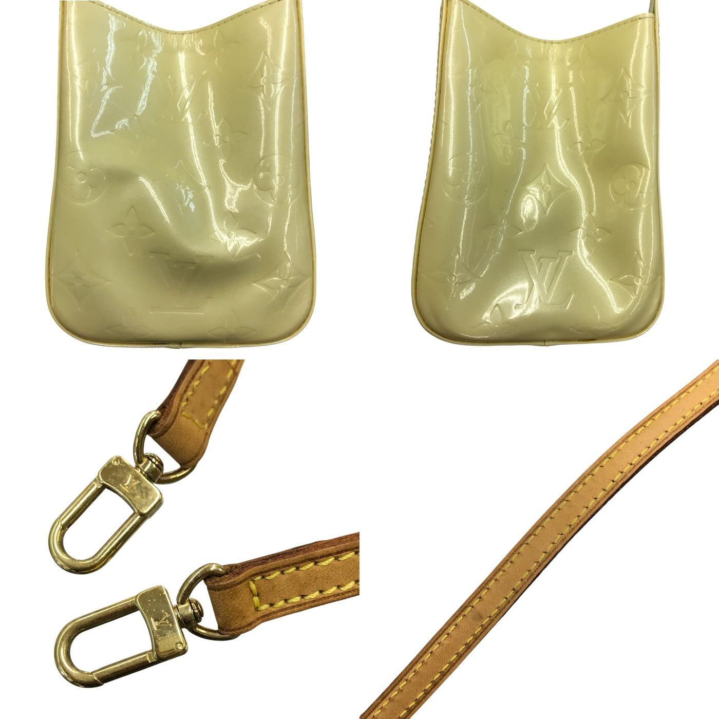 LOUIS VUITTON ルイヴィトン ヴェルニ ロクスバリードライブ ハンドバッグ レディース エナメル 2way ワンショルダー ペルル M91374 中古 T1