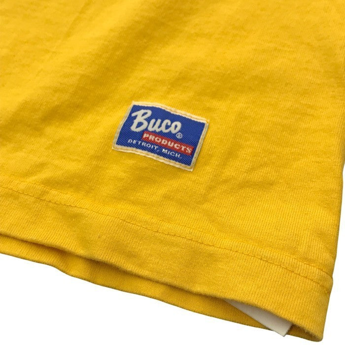 The REAL McCOY’S BUCO リアルマッコイズ Tシャツ メンズ 長袖 コットン ラグラン ロンT イエロー/ブラック 38サイズ 中古 T1