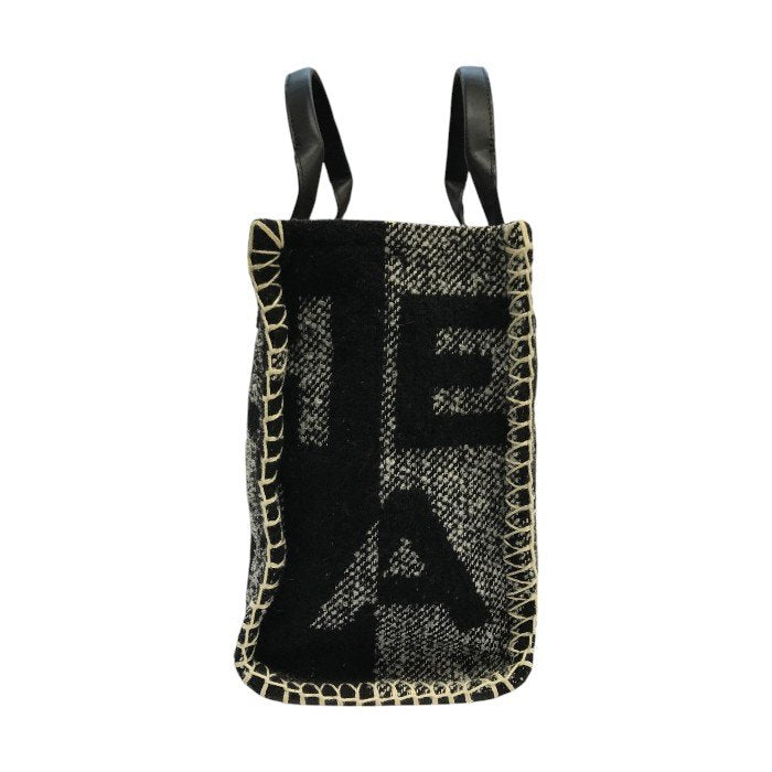 MARC JACOBS マークジェイコブス THE TOTE BAG SMALL トートバッグ レディース ブランケット ツイード ロゴ ブラック/ホワイト スモールサイズ M0016741 中古 T1