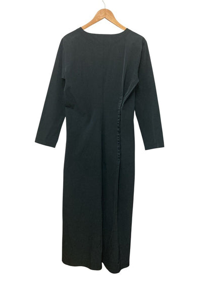 ISSEY MIYAKE イッセイミヤケ ナイロン Vネック ワンピース 長袖 IM14FH004 サイズ3 中古 D4