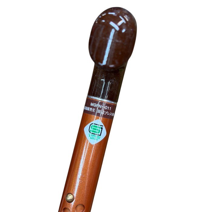 田辺プレス 超軽量合金製 伸縮式杖 かるケイン 柿茶 Lサイズ 85~95cm MGPN-011 杖 高齢者 歩行補助 長さ調整 中古 W４