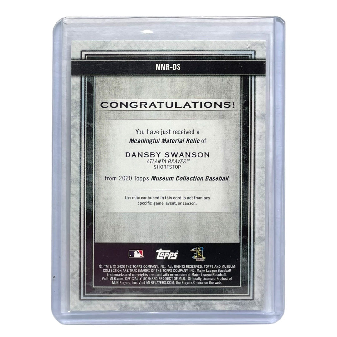 TOPPS MLBカード MUSEUM COLLECTION DANSBY SWANSON ATLANTA BRAVES /50 #MMR-DS 中古 IT2