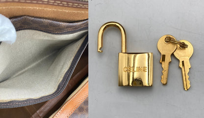 CELINE セリーヌ マカダム ボストンバッグ 中古 D4