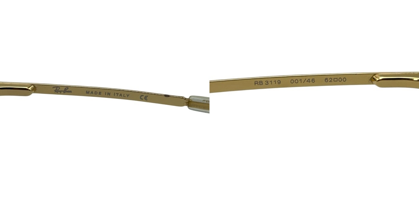 Ray-Ban レイバン サングラス 0RB3119M OLYMPIAN I DELUXE GOLD 日本 62 (FREE サイズ) ブランド 眼鏡 メンズ オリンピアン デラックス 中古 W４