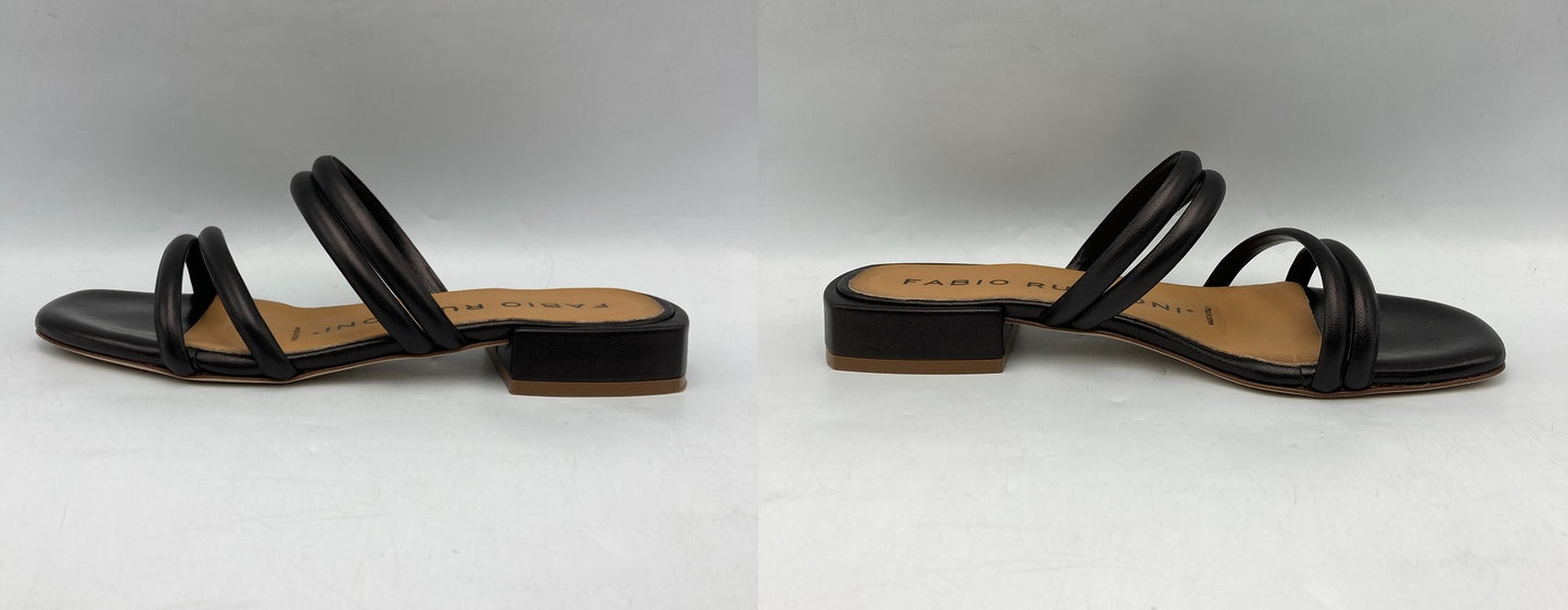 FABIO RUSCONI ファビオルスコーニ レザー クワッドラインサンダル サイズ37 中古 D4