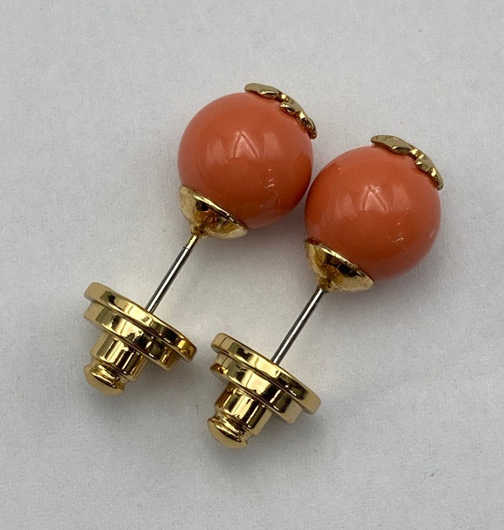 TORY BURCH トリーバーチ ロゴ ボール スタッドピアス 中古 D4