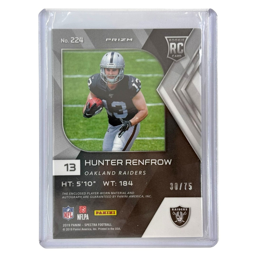 PANINI NFLカード SPECTRA PRIZM HUNTER RENFROW OAKLAND RAIDERS 30/75 #224 中古 IT1