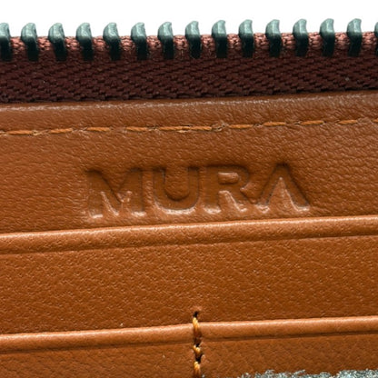MURA ムラ ゴートレザー 長財布 キャメル スキミング防止 山羊革 メンズ 収納 カード入れ 小銭入れ 中古 W４