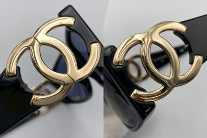 CHANEL シャネル ココマーク サングラス 02461 94305 レディース 中古 D4