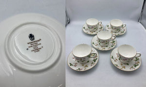 WEDGWOOD ウェッジウッド ワイルドストロベリー カップ＆ソーサー 5客 中古 D4