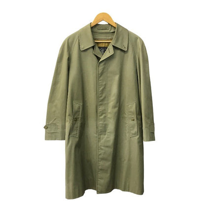 Buberrys バーバリー ステンカラーコート メンズ 秋冬 チェック柄 裏地/ライナー ヴィンテージ カーキ 170サイズ 中古 T1