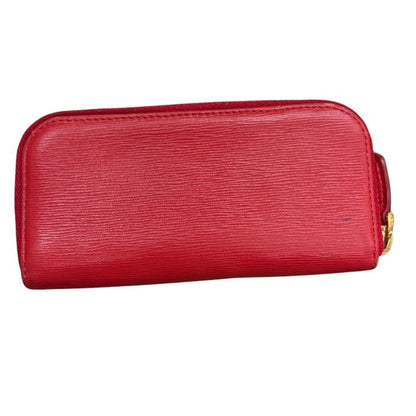 PRADA プラダ 6連 ラウンドファスナー キーケース レッド レザー ブランド 小物 レディース 中古 W４