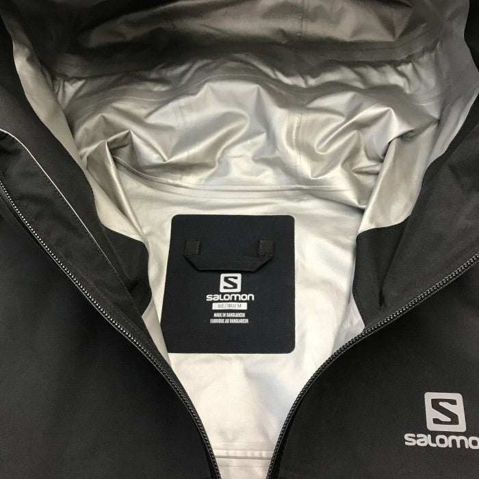 salomon サロモン GORE-TEX シェルジャケット メンズ ゴアテックス マウンテンパーカ 軽量 防水 ブラック Mサイズ C17865 中古 T1