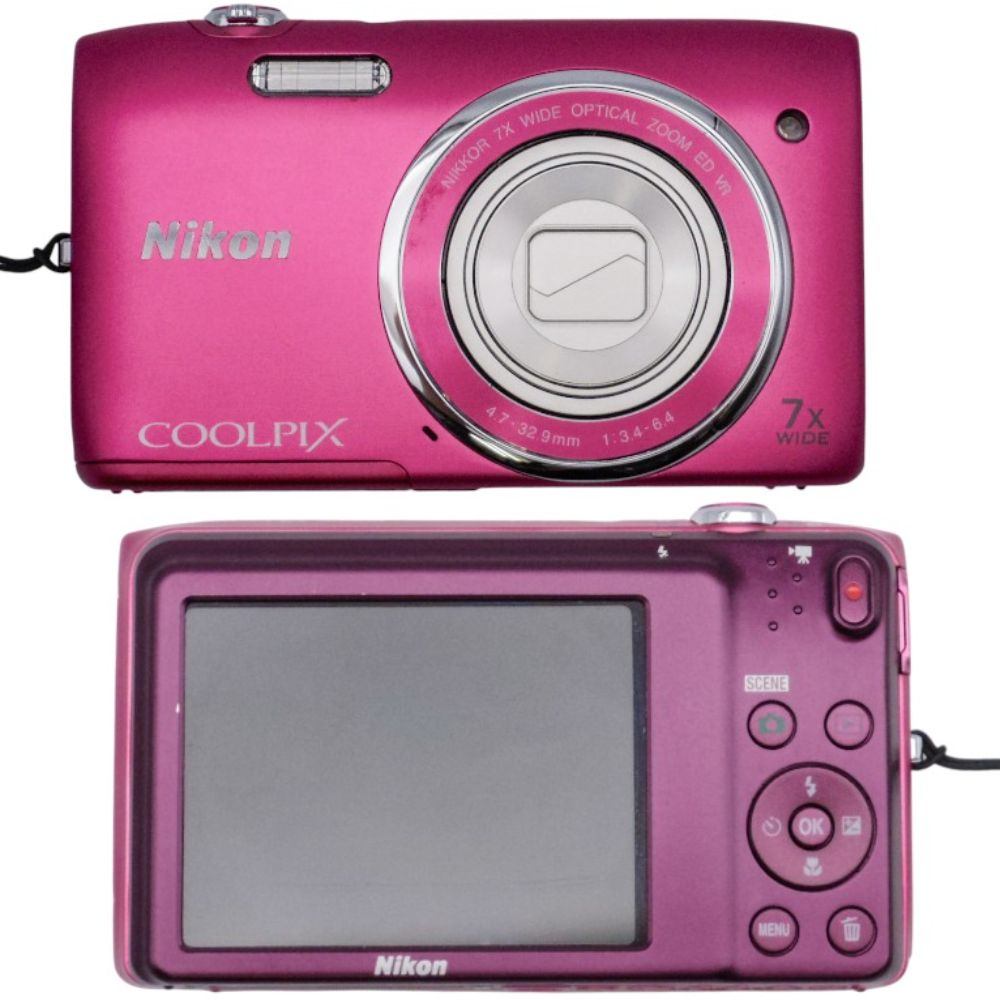Nikon デジタルカメラ COOLPIX S3500 光学7倍ズーム 有効画素数 2005万画素 ストロベリーピンク S3500PK 中古 a1