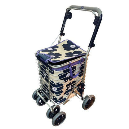 ユーバ産業 アルミワイヤー ショッピングカート マイバッグ カート 買い物 折りたたみ 中古 W４