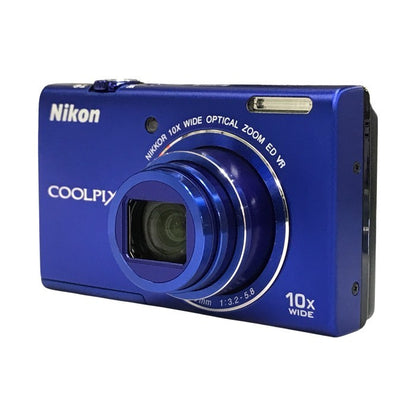 Nikon COOLPIX デジタルカメラ オーシャンブルー コンパクト スリム S6200BL 中古 T1