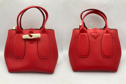 LONGCHAMP ロンシャン ロゾ トップハンドル 2WAY ショルダーバッグ 中古 D4