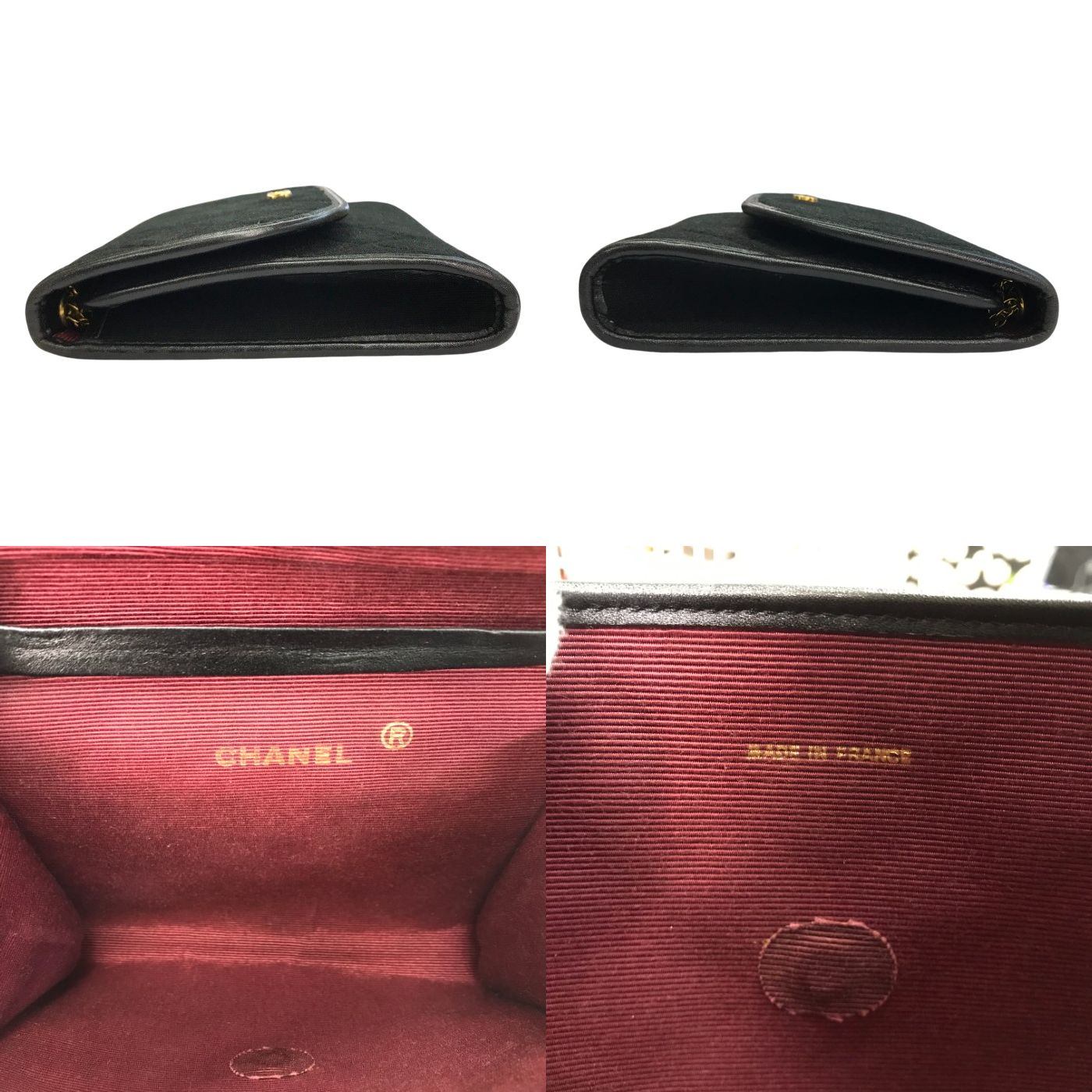 CHANEL シャネル ショルダーバッグ レディース コットンジャージ マトラッセ チェーンショルダー ココマーク ヴィンテージ ブラック 中古 T1
