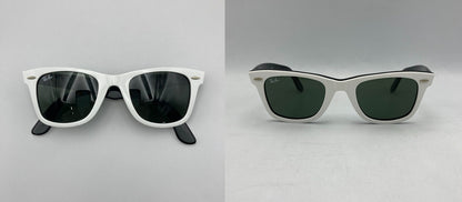 Ray-Ban レイバン WAYFARER ウェイファーラー サングラス RB2140 956 サイズ50 ホワイト/ブラック 中古 D4