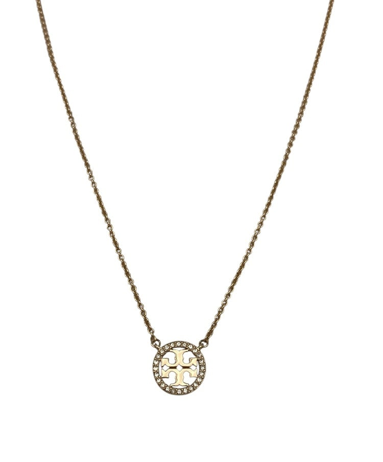 TORY BURCH トリーバーチ アイコン パヴェ ペンダント ネックレス 中古 D4
