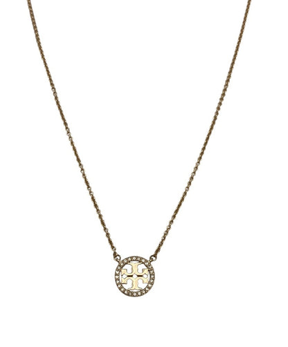 TORY BURCH トリーバーチ アイコン パヴェ ペンダント ネックレス 中古 D4
