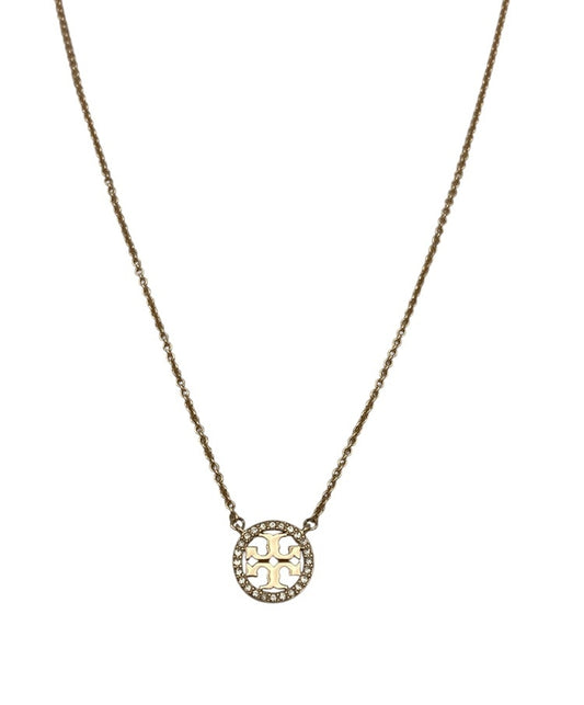 TORY BURCH トリーバーチ アイコン パヴェ ペンダント ネックレス 中古 D4