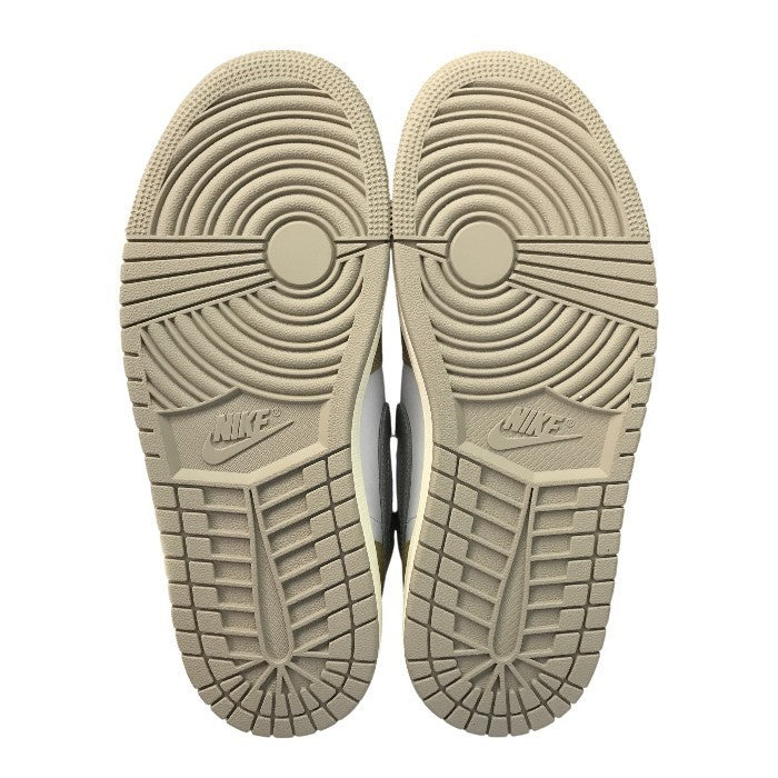 NIKE ナイキ エアジョーダン 1 ミッド スニーカー メンズ ハイカット AIR JORDAN ヘンプ 26㎝ DQ8426-200 中古 T1