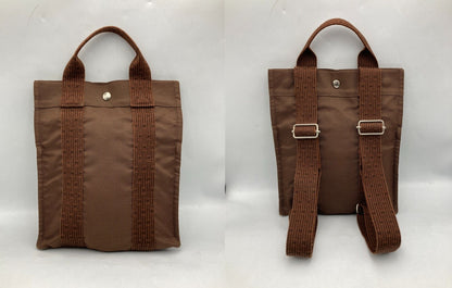 HERMES エルメス エールライン サックアドPM リュックサック バックパック ブラウン 中古 D4