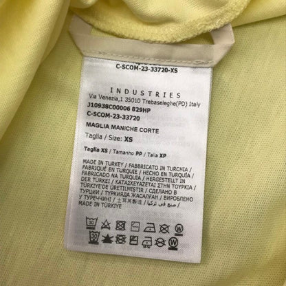 MONCLER モンクレール Tシャツ レディース 半袖 コットン ロゴ 刺繍 ワッペン イエロー XSサイズ J10938C00006 中古 T1