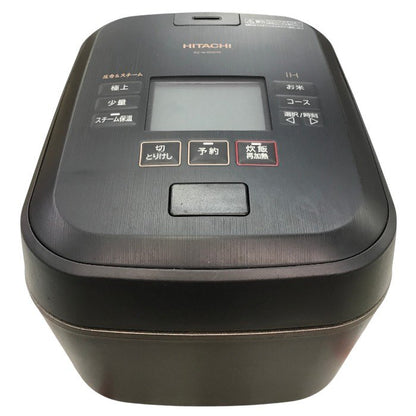 日立 炊飯器 5.5合 圧力&スチームIH ふっくら御膳 RZ-W100FM K 漆黒 日本製 大火力 沸騰鉄釜 蒸気カット 中古 Y1