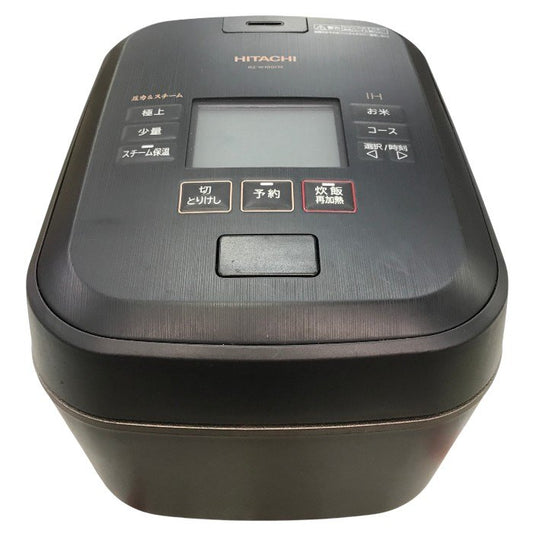 日立 炊飯器 5.5合 圧力&スチームIH ふっくら御膳 RZ-W100FM K 漆黒 日本製 大火力 沸騰鉄釜 蒸気カット 中古 Y1