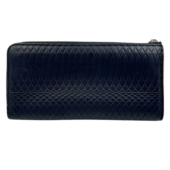 Paul Smith ポールスミス No.9 長財布 メンズ エンボス レザー L字ファスナー ネイビー/レッド/グリーン 本革 カード入れ 小銭入れ 札入れ 中古 W1