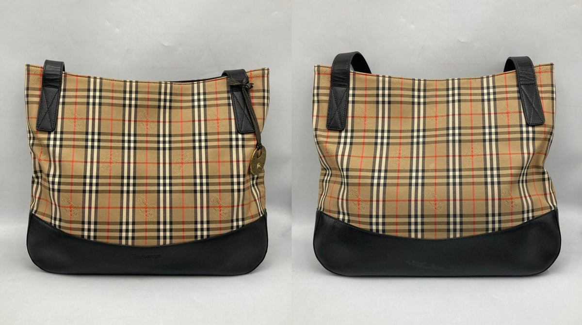 Burberrys バーバリーズ ノバチェック トートバッグ レディース ベージュ/ブラック 中古 D4