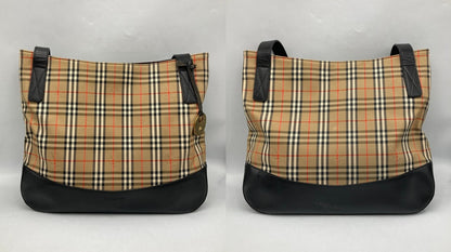 Burberrys バーバリーズ ノバチェック トートバッグ レディース ベージュ/ブラック 中古 D4
