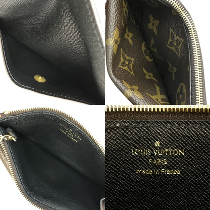 LOUIS VUITTON ルイヴィトン モノグラム ポルトカルトレクトヴェルソ コインケース ユニセックス キーリング カードケース ブラウン M69431 中古 T1