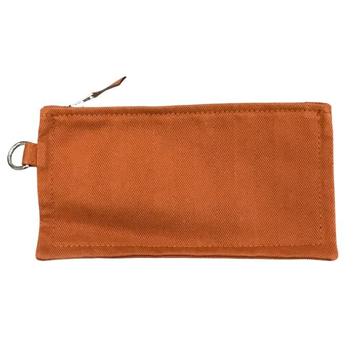 HERMES エルメス ヴァルパライソロングPM ハンドバッグ レディース キャンバス/レザー ポーチ付き ミニサイズ フラップ オレンジ 中古 T1