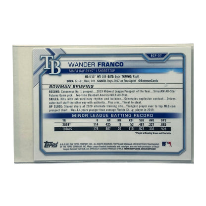 TOPPS MLBカード BOWMAN WANDER FRANCO RAYS #BCP-57 中古 IT2