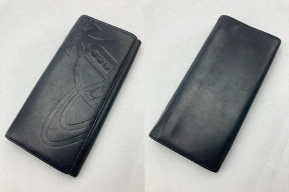 Vivienne Westwood ヴィヴィアンウエストウッド 型押し ロゴ 長財布  中古 D4