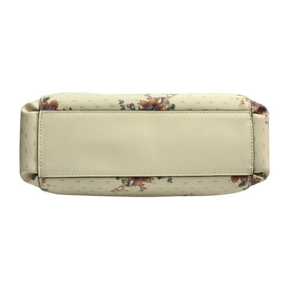 COACH コーチ ハンドバッグ レディース 2way 斜め掛け ショルダー 花柄 フラワー アイボリー F31419 中古 T1