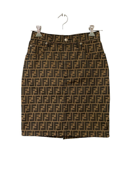 FENDI jeans フェンディ ズッカ柄 スカート ひざ丈 サイズ44 中古 D4