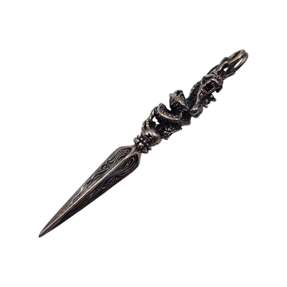 ZOCALO ソカロ ドラゴン ダガー ネックレス メンズ シルバー DARAGON DAGGER ペンダント 龍 ツイスト ロープチェーン シルバー 中古 T1