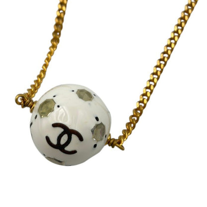CHANEL シャネル ココマーク ボール ネックレス アクセサリー ジュエリー おしゃれ レディース ブランド 中古 W４