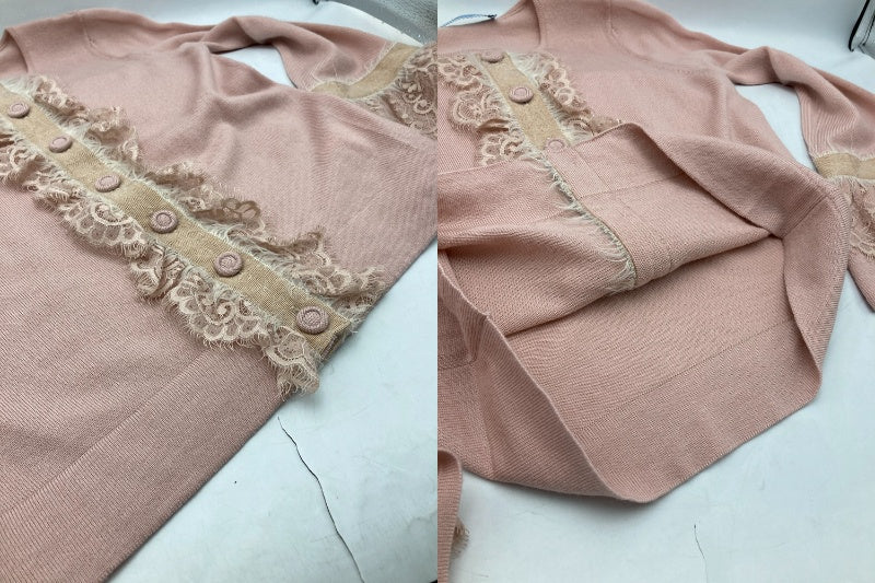 Blumarine ブルマリン レース付 フレアスリーブ カーディガン サイズ IT38 レディース 中古 D4