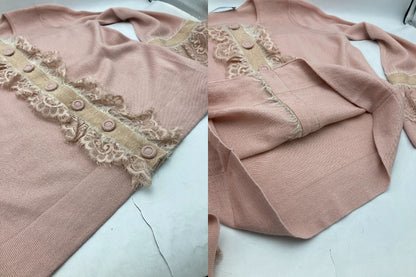 Blumarine ブルマリン レース付 フレアスリーブ カーディガン サイズ IT38 レディース 中古 D4
