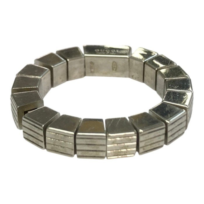 GUCCI グッチ キューブチェーン リング メンズ シルバー925 Silver ブロック 15号 中古 T1