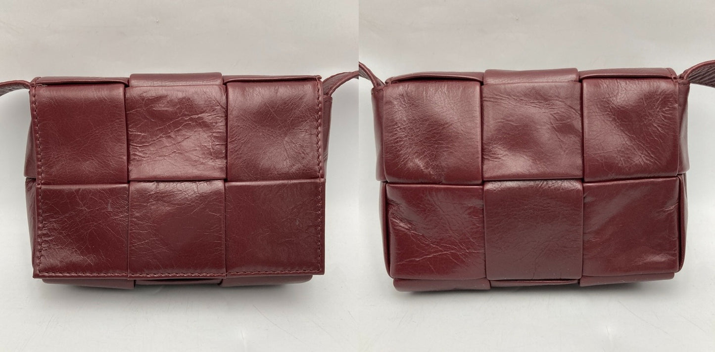 BOTTEGA VENETA CANDY CASSETTE  ボッテガヴェネタ キャンディカセット ショルダーバッグ バーガンディ 中古 D4