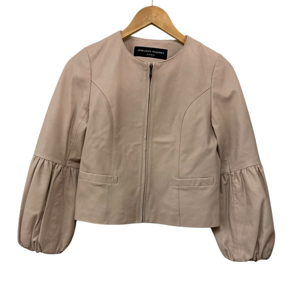JEAN-LOUIS SCHERRER ジャン＝ルイ・シェレル 羊革 レザージャケット サイズS レディース 中古 D4